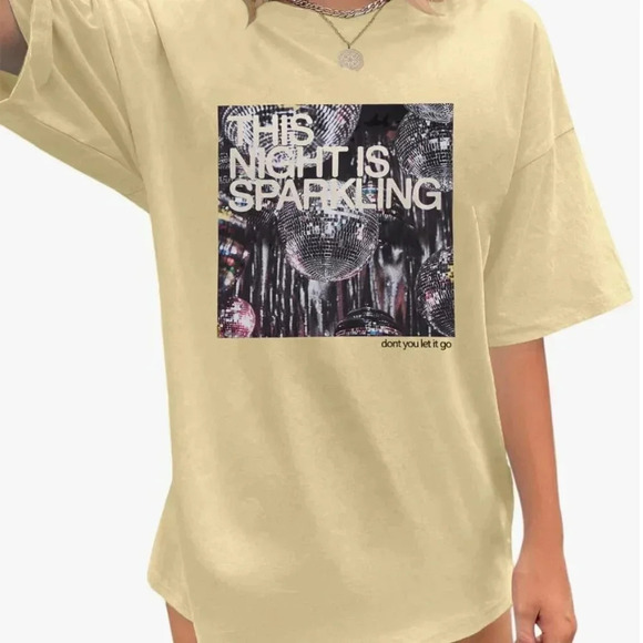 This Night Is Sparkling T-shirt | Taylor Swift Lyrics | Swiftie T-shirts | - Picture 2 of 8